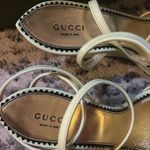 Gucci  95mm Regent Leather Wedge Sandal size 38.5 Photo 4