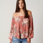 Billabong Mi Amore Ash Rose Off-Shoulder Top Photo 1