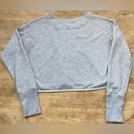 Aerie  Women’s Size Small Light‎ Gray Long Sleeve Crop Sweat Shirt Photo 2