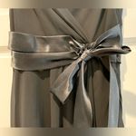 Evan Picone Chiffon Maxi Dress Ribbon Wrapped & Draped Waist Black Size 6 Photo 2