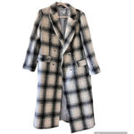 Topshop  Black Cream White Pastel Wool Blend Long Sleeves Houndstooth‎ Coat 4 Photo 1