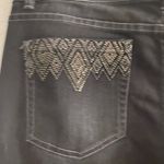 White House | Black Market WHBM Women Black Jeans Straight Leg Pocket sparkle embellishments Blanc 10R Photo 5