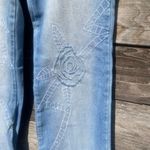 Size S//Vintage Y2K Embroidered Low Rise Flare Jeans Blue Photo 2