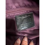 Coach Monogram Tote Bag Black Patent Leather Trim Silver & Purple Winter Fall Photo 5