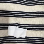 Ganni Striped Soft Cotton Rib Short Sleeve Dress Small Photo 5