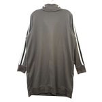 Athleta  Women's Circa Track Sweatshirt Dress Quarter Zip Gray Stripe Size XL Photo 1