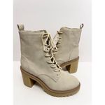 Dv by Dolce Vita Boots Size 8.5 Bone Lace Up Chunky Block Heel Photo 4