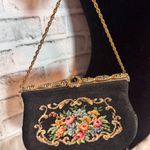 Floral Embroidered Black‎ Handbag Black Photo 9