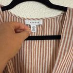 Topshop Cropped V Neck Stripe Buckle Faux Wrap Top
Elbow Sleeve Boho Sz 2 Photo 4