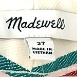 Madewell NWT  Emmett Wide-Leg Crop Pants in Stripe Button: Button Front Edition S Photo 5