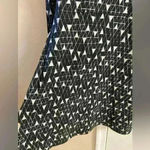 Toad & Co. dress A‎ line midi long sleeves crossover top tribal print Medium Black Photo 3