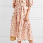 Apiece Apart super soft 100% cotton and silk floral midi dress Photo 1