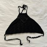 Black crochet halter top Size XS Photo 4