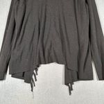 Chicos Womens 3 XL 16 Black Open Front Tassel Accented Long Sleeve Cardigan Photo 6