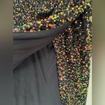 Sequin High Slit Strapless Dress, Size Large Black Photo 5