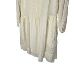 Madewell  Etude Long Sleeve‎ Silk Swiss Dot Dress Cream Small Above the Knee Photo 4