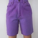 Vintage 80s Purple High Waisted Denim Shorts Size 26 Photo 2
