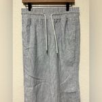 Quince  Striped Drawstring Linen Pants Size Medium Photo 1