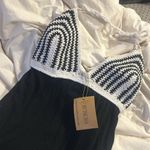 NWT By the Sea White Black Crochet Maxi Dress Size Medium Photo 1