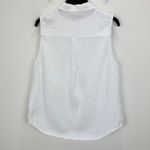 J.Crew  Sleeveless Gauze Button Up Shirt Cotton White Lightweight Large NWT Photo 7