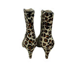 Matisse Moon Walkin‎ Boots Beige Cowhair Leopard Print Heeled Size 8 Brown Photo 4