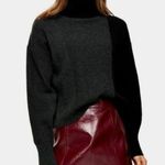 Topshop  Ribbed Turtleneck Color Block Sweater Knit 8-10 Photo 0