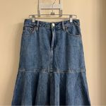 Alice + Olivia  Jeans Donella High Low Denim Skirt Brooklyn Blue Size 25 Photo 4