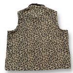 Coldwater Creek Vintage 90s Vest Tan Brown Leopard Animal Print Collared Button Front Plus 2X Photo 1