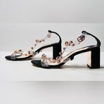Sophia Webster Dina Crystal Studded Rose Gold Clear PVC Black Heels Sandals Shoe Size 8 Photo 3