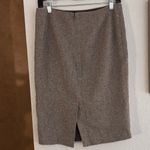 Loft Wool Blend Brown Herringbone Skirt Photo 1