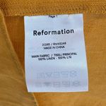 Reformation Women's Spring Bow Linen Corset A-Line Mini Dress | Sz 6 | Yellow Photo 12