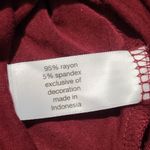 Lane Bryant Women’s Swing Crew-Neck Trim Top Red Maroon Long Sleeve size 22 24 Photo 4