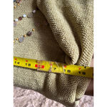 Vintage Green Beaded Knit Short Sleeve Cardigan Top L Size M Photo 6