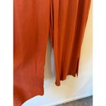 REWASH  Mid Rise Button Front Pleated Wide Leg Pants Orange Women's Size Large Photo 4