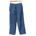 LL Bean Tencel Linen Chambray Classic Fit Pants Sz 6 Blue Photo 3