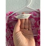 Print Fresh Pajama Top Womens Small Pink Cotton Leopard Short Sleeve Preppy Photo 2