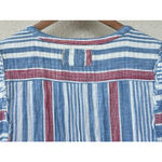 Free People  We The Free Surf Stripe Maxi Top XS Linen Oversized Beach Vacation Photo 8