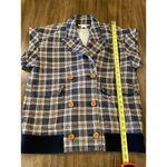 Veronica Beard  Enzo Dickey Oversized Plaid heavy knit tweed Vest Sz Large Photo 4