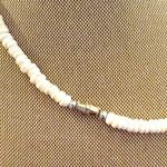 Beautiful Vtg Hawaii Puka Shell Silver Tone Clasp choker necklace unisex Photo 1