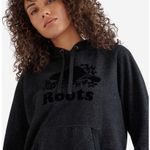 Roots  Organic Original Kanga Hoodie in Black Pepper Small Photo 2