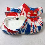Crocs LIMITED EDITION TIE DYE Red White And Blue CLOGS SIZE W8 / M 6 Photo 1