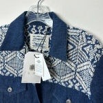 Levi's  Womens French Fringe Trucker Jacket Small Western Rodeo Blue Denim‎ NEW Photo 4