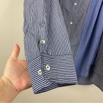 Free People NWT We The Free Striped Up Shirt - Blue Combo Size XL Photo 5