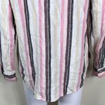 Sanctuary Linen/Rayon Mix Striped Boyfriend Shirt Photo 5