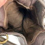 Stone Mountain Dark Chocolate Brown Pebbledâ Leather Brass Grommet BucketâBag Photo 7