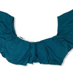 Eberjay Eberjey Palm Green‎ Ruffle Off Shoulder Bikini Top Size Small New Photo 0
