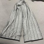 Dark Gray Charcoal & Light Grey Soft Cozy Reversible Vertical Stripe Scarf EUC Photo 0