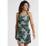 Title Nine  Cirque De La Vie Dress Aloha Women’s Palm Grey Teal Shelf Bra Large Photo 1