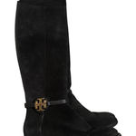 Tory Burch Miller Black Suede Tall Boots Women's Sz. 6.5 Photo 0