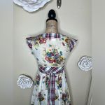Sundance Vintage Living Catalog Beaded Floral & Plaid Trimmed Dress Sz 4 Photo 10